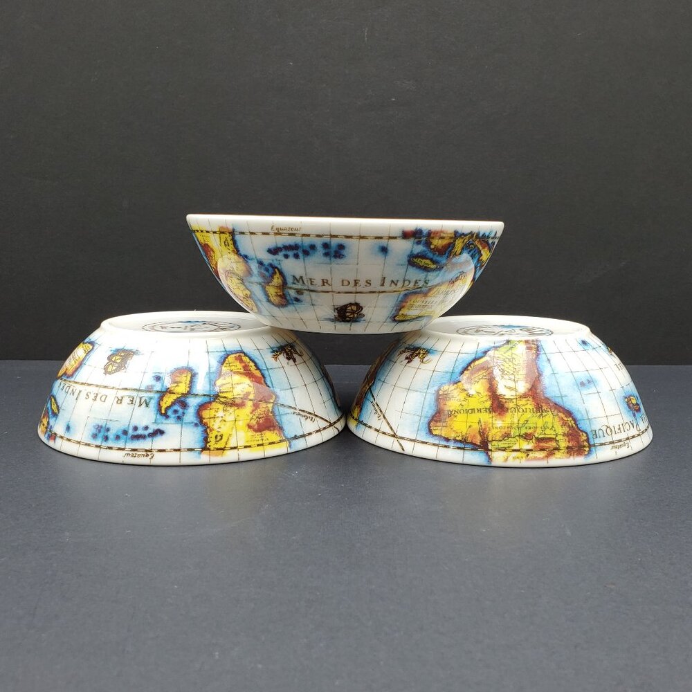 Paul Cardew Globe Soup Cereal Bowls Cardew Design Map Dessert Fruit Bowls